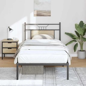 Estrutura cama s/ colchão derivados de madeira carvalho sonoma
