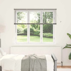 vidaXL Persiana de Janela com cortinas Manual Prata 80 x 130 cm Alumínio