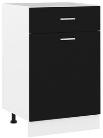 801221 vidaXL Armário inferior c/ gavetas 50x46x81,5cm contraplacado preto