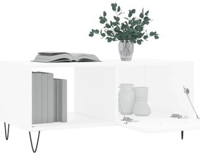 Mesa de centro 90x50x40 cm madeira processada branco