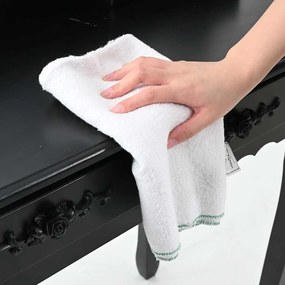 Panos de Limpeza 10 pcs 50x60 cm branco com riscas verdes
