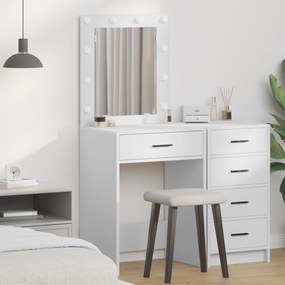 vidaXL Mesa de Toucador com Luzes LED Branca 50x41x135 cm