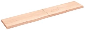 vidaXL Prateleira de parede 220x40x(2-6)cm carvalho maciço não tratado