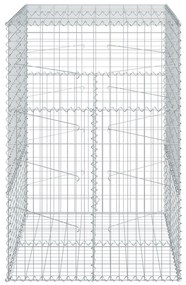 Cesto gabião com cobertura 100x100x150 cm ferro galvanizado