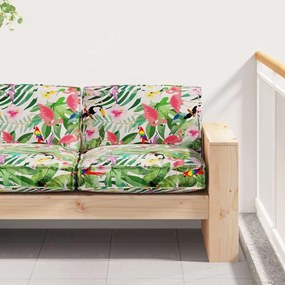vidaXL Cushion de Pallet para Assento Selva Tropical 80x80x12 cm Tecido Oxford