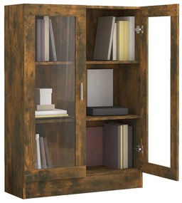 Vitrine 82,5x30,5x115 cm derivados de madeira carvalho fumado