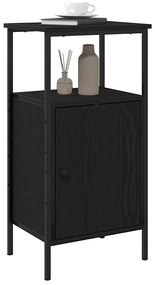gabinete de cabeceira vidaXL madeira de carvalho preto 41x31x80 cm mad