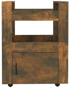 Carrinho de cozinha 60x45x80 cm deriv. madeira carvalho fumado