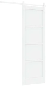 Porta Deslizante vidaXL com Conjunto de Ferragens Branca 73.5x211 cm M