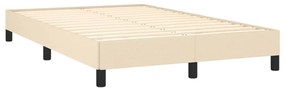 Cama boxspring com colchão 120x190 cm tecido cor creme
