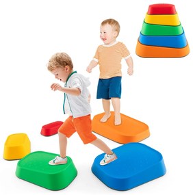 Conjunto de 11 blocos de equilíbrio para crianças com borda completa - multicolorido