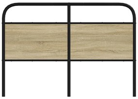 Cabeceira de cama 135 cm derivados madeira/aço carvalho sonoma