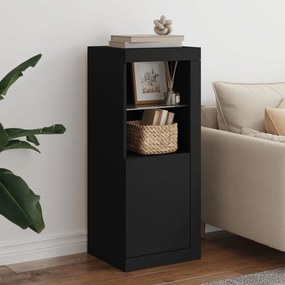 Aparador com luzes LED 41x37x100 cm preto