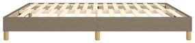 Cama sem colchão 180x200 cm tecido castanho-acinzentado