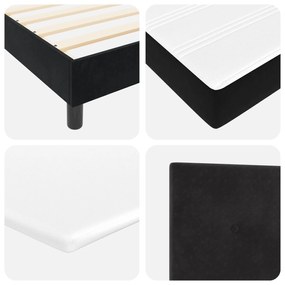 Cama Box Spring com Colchão vidaXL Preta 90x200 cm Veludo