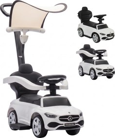 AIYAPLAY Carro Andador para Bebé 3 em 1 Mercedes-Benz com Barra de Empurrar, Capota, Laterais de Proteção, Música, 12-36 Meses, Branco | Aosom Portugal