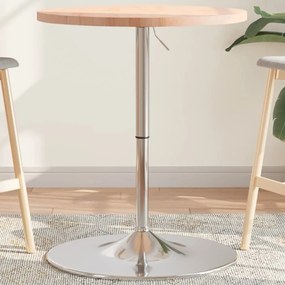 vidaXL Mesa de bar Ø60x90,5 cm madeira de faia maciça
