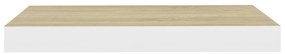 Prateleiras de parede 4 pcs 50x23x3,8 cm MDF carvalho e branco