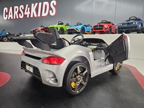Carro Infantil Porsche RUF 24V, Pneus Borracha, Assento de couro Cinzento Metalico