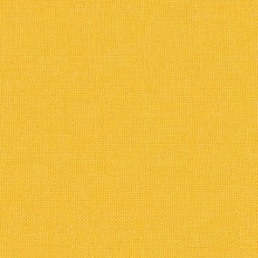 Apoio pés 60x60x36 cm tecido/couro artificial amarelo mostarda