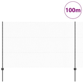 Postes de Cerca vidaXL 22 pcs Canal U Cinza 150 cm Aço