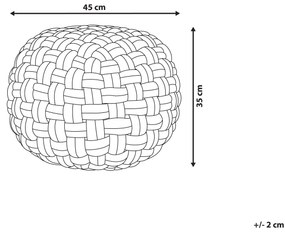 Pufe em tecido cinzento 45 x 35 cm HOPA Beliani