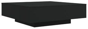 Mesa de centro com luzes LED 100x100x31 cm preto