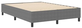 Cama Box vidaXL Cinza Claro 140x200 cm em Tecido Cotelê