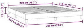 Estrutura de cama sem colchão 200x210 cm veludo preto