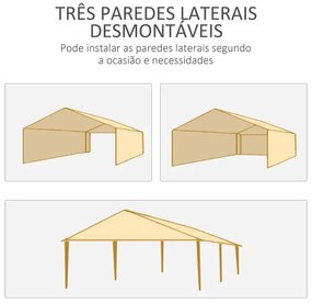 Tenda de Eventos com Estrutura em Aço - 3x6m - Verde