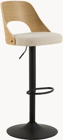 Cadeiras de bar giratórias com assento estofado e altura regulável Lucy, conjunto de 2