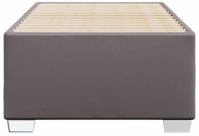 Estrutura de cama 80x200 cm couro artificial cinza