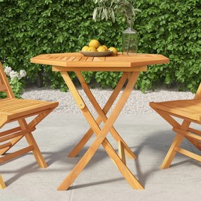 vidaXL Mesa de jardim dobrável 85x85x76 cm madeira teca maciça