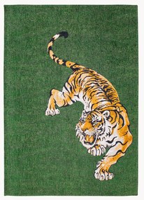 Tapete lavável em jacquard para interior e exterior Tiger