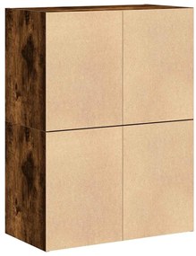 Armários c/ 2 gavetas 2 pcs 60x31x40 cm derivados madeira