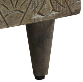 Mesa centro cinzento claro 80x50x40 cm madeira mangueira maciça