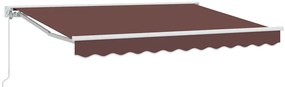Toldo Retrátil Manual Castanho 350x200 cm