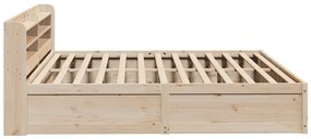 Estrutura de cama com cabeceira 180x200 cm pinho maciço