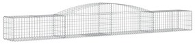 Cestos gabião arqueados 6 pcs 400x50x40/60 cm ferro galvanizado
