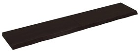 vidaXL Tampo de mesa 200x40x(2-6) cm carvalho tratado castanho-escuro