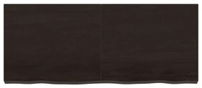 Tampo de mesa 120x50x(2-6) cm carvalho tratado castanho-escuro