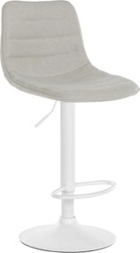Banco de bar Lex Tecido creme
