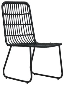 3 pcs conjunto de jantar para exterior vime PE e vidro