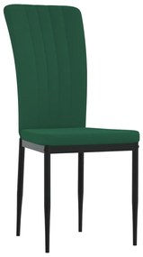 Cadeiras de jantar 2 pcs veludo verde-escuro