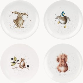 Pratos para bolo em porcelana Fine Bone China Royal Worcester, conjunto de 4