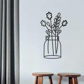 Acessório Decorativo de Parede Metal-469 – Preto – 40 x 70 cm