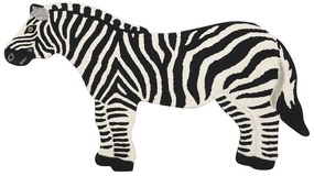 Tapete para crianças em lã preta e branca impressão de zebra 100 x 160 cm KHUMBA Beliani