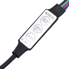 Cabeceira c/ LEDs 220x18,5x103,5 cm cinzento-cimento