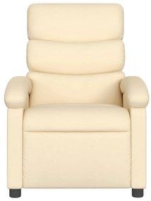 Poltrona reclinável elétrica tecido cor creme