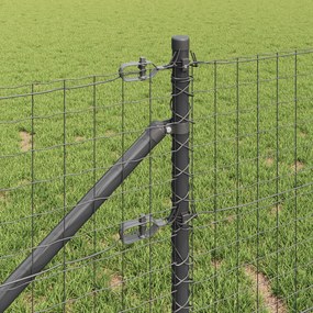 Postes de Cerca vidaXL com Ponta 26 pcs Ø32 mm 80 cm Aço Galvanizado